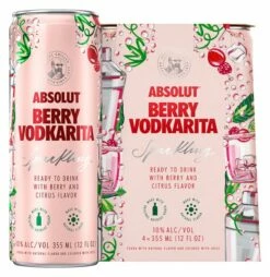 Absolut Cocktails Berry Vodkarita 4-355ml Cans
