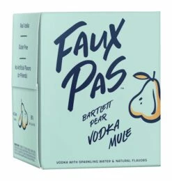 Faux Pas Cocktails Bartlett Pear Vodka Mule 4-250ml Cans