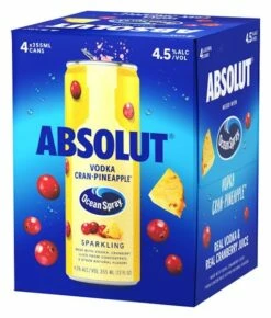 Absolut Cocktails Ocean Spray Vodka Cran-Pineapple 4-355ml